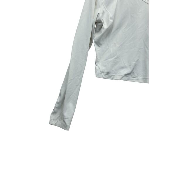 Lululemon Shirt Women Align Long Sleeve V Neck Crop Athleisure Sz.14 White - Picture 4 of 9